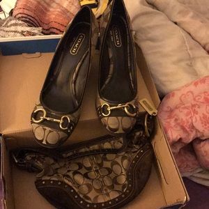 Coach bag and wedges